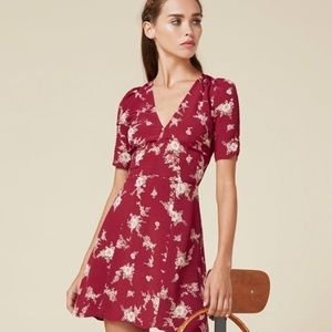Reformation Rhoda dress red floral Sz0